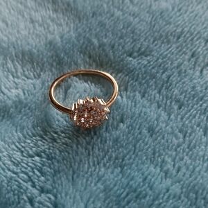 Elegant Gold Ring with Crystal Accents